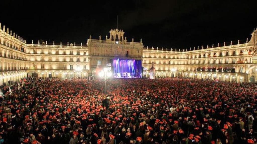 Imagen de la Plaza Mayor de Salamanca, el epicentro de la Nochevieja Universitaria / CD