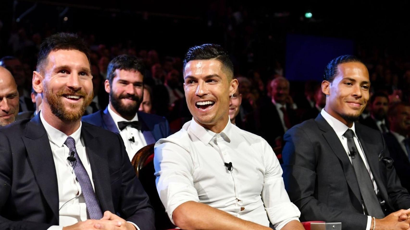 Messi y Cristiano Ronaldo en la gala The Best