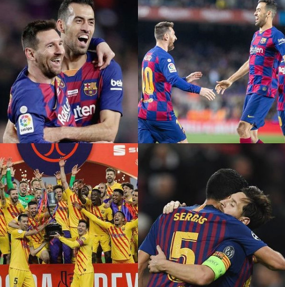 Sergio Busquets se despide de Messi