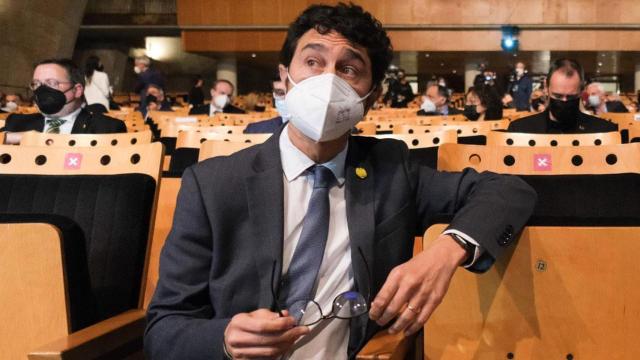 El exconsejero de Territorio y Sostenibilidad, Damià Calvet, en uno de sus últimos actos en el cargo / EP