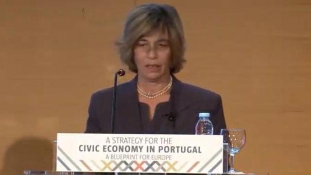 Imagen de archivo de Maria do Carmo Marques-Pinto, la primera en atacar a Junqueras desde la Crida / YOUTUBE