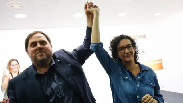 Junqueras y Rovira en la sede de ERC, en una imagen de archivo / EFE