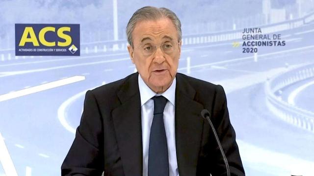 El presidente de ACS, Florentino Pérez, en la junta de accionistas de la compañía / EP
