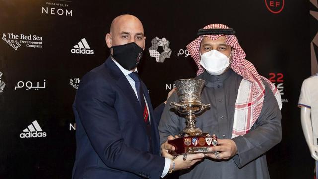 Rubiales, en un acto institucional de la RFEF en la ciudad de Riad / EFE