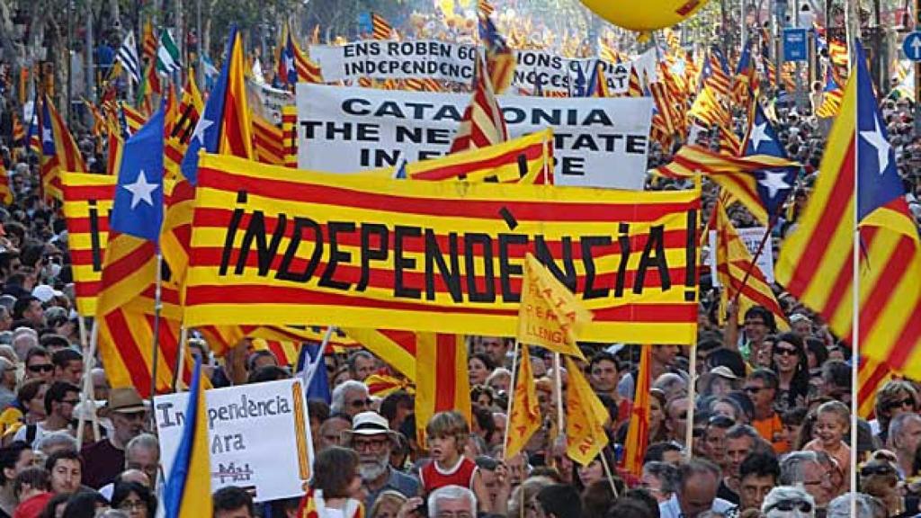 Manifestación independentista en Barcelona