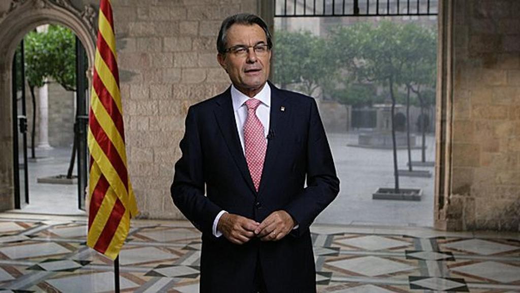 Artur Mas, durante su discurso institucional de la Diada de 2013