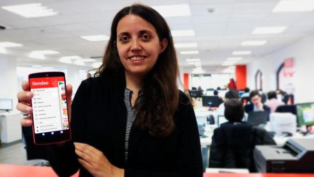 Eva Martín, consejera delegada de Tiendeo, en las oficinas centrales de la 'start up' en Barcelona / CG