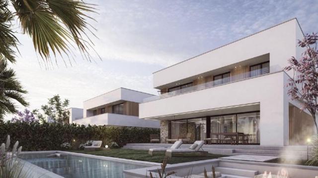 Imagen de las villas que construirá AX Partners en Cala Blanca, en Sitges / Cedida