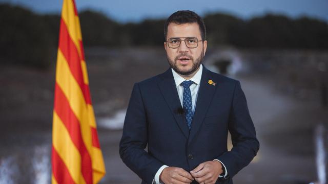 Pere Aragonès, en su discurso con motivo de la Diada de 2022 / GENCAT