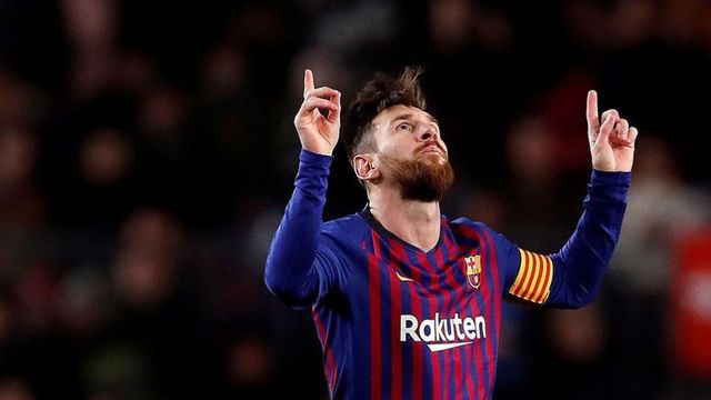 Leo Messi celebrando un gol con el Barça / EFE