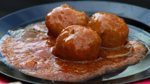 Unas albóndigas en imagen de archivo