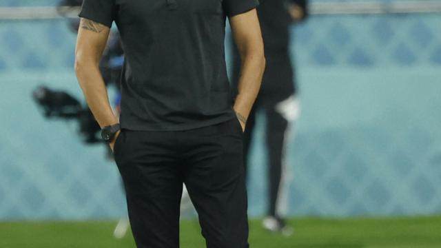 Luis Enrique, pasándolo mal en el banquillo durante el Japón España / EFE