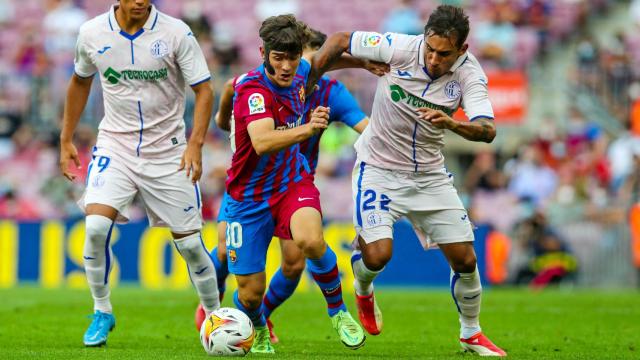 Pablo Paez Gavira, Gavi, en su debut oficial con el Barça, ante el Getafe / FCB
