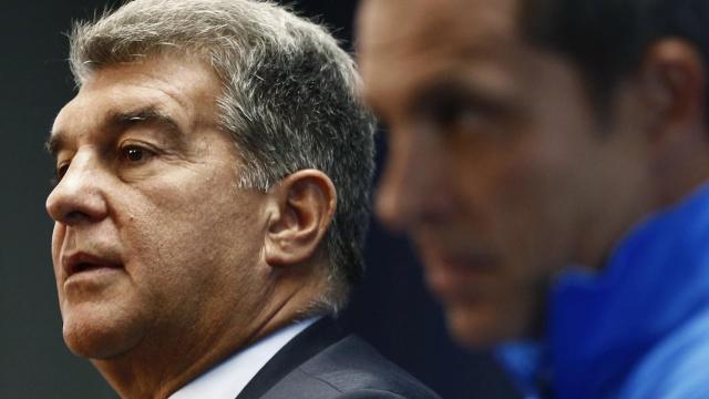 Joan Laporta, en la presentación de Sergi / EFE