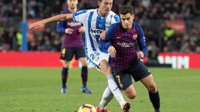 Una foto de Philippe Coutinho durante el partido frente al Leganés / EFE