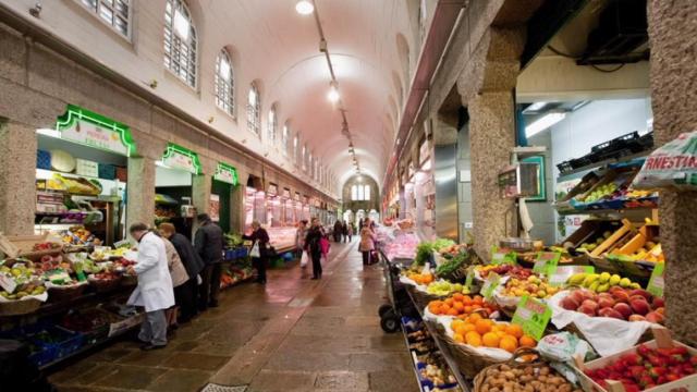 Imagen del mercado de abastos de Santiago de Compostela