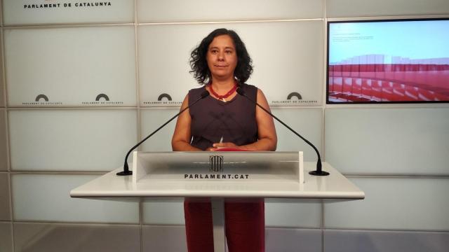 La diputada de En Comú Podem en el Parlament, Susanna Segovia, cuyo partido se abstiene de investigar los contactos del 'procés' con Rusia / EUROPA PRESS