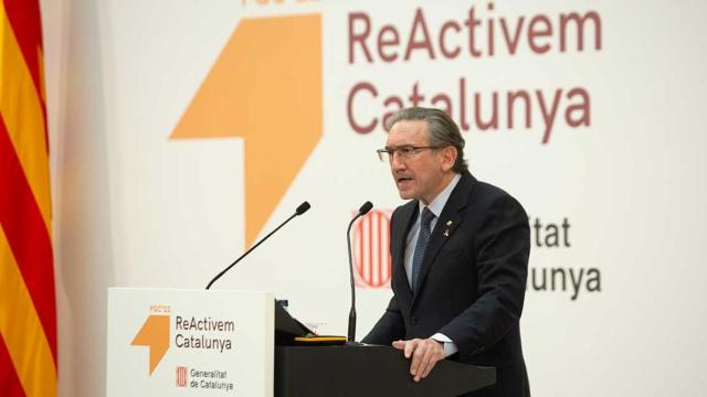 Jaume Giró, conseller de Economía, durante la presentación de los presupuestos que tendrá que negociar con la CUP/ EUROPA PRESS