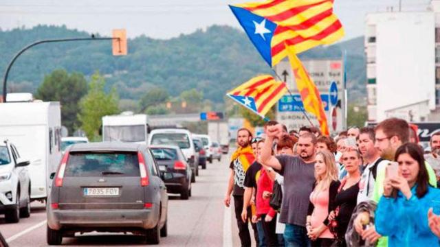 Imagen del 'paro de país' que se convocó el pasado día 3 de octubre en Cataluña / EFE