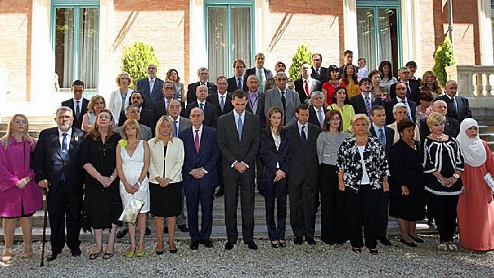 Los Reyes, junto a representantes de las principales organizaciones de víctimas del terrorismo