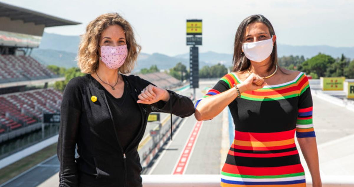La 'consellera' de Empresa, Àngels Chacón (i), y la nueva presidenta del Circuit de Catalunya, Maria Teixidor (d) / CIRCUIT DE CATALUNYA