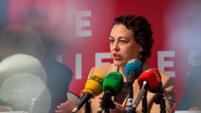 La ministra de Trabajo, Magdalena Valerio, en una rueda de prensa / EFE