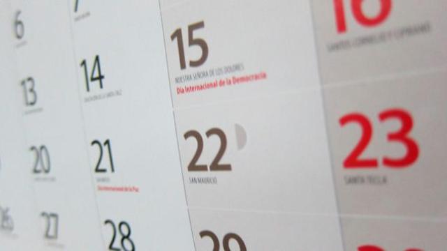 Imagen de un calendario laboral / EP