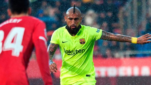 Arturo Vidal en Montilivi / EFE