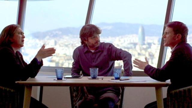 Manuel Valls, aspirante a alcalde de Barcelona, durante su cara a cara con Ada Colau en 'Salvados'