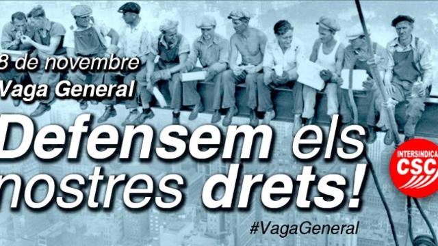 Cartel de convocatoria a la huelga general del 8 de noviembre / TWITTER