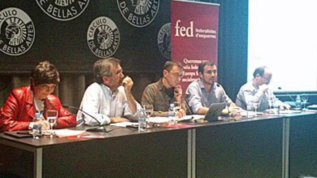 Rosa Paz, Manuel Cruz, Juan Carlos Monedero, Alberto Garzón y Miquel Iceta