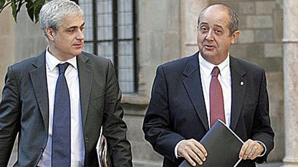 El consejero de Justicia de la Generalidad, Germà Gordó, y el de Empresa y Empleo, Felip Puig