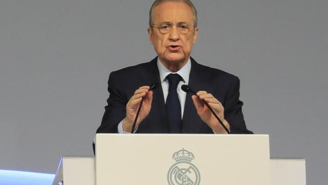 Florentino Pérez, durante la Asamblea del Real Madrid / EFE