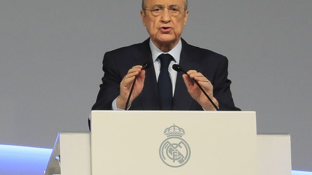 Florentino Pérez, durante la Asamblea del Real Madrid / EFE