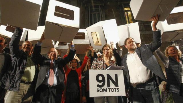 Oriol Junqueras animando a la participación en la pseudoconsulta del 9N