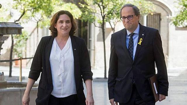 Ada Colau y Quim Torra / EFE