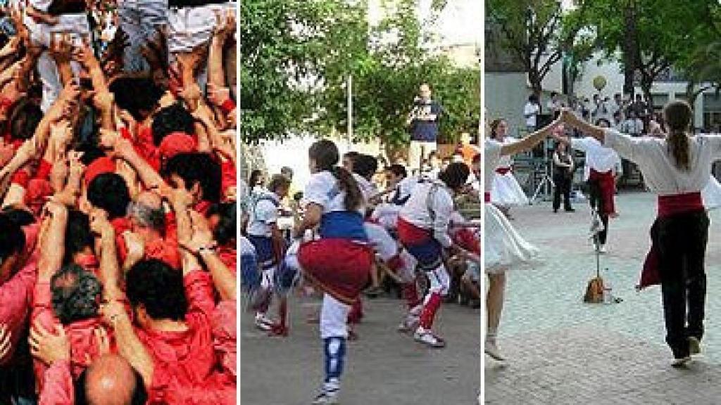 'Castellers', 'bastoners, y sardanistas