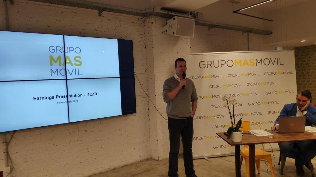 El consejero delegado de Masmóvil, Meinrad Spenger, durante la presentación de resultados de 2019 / EP