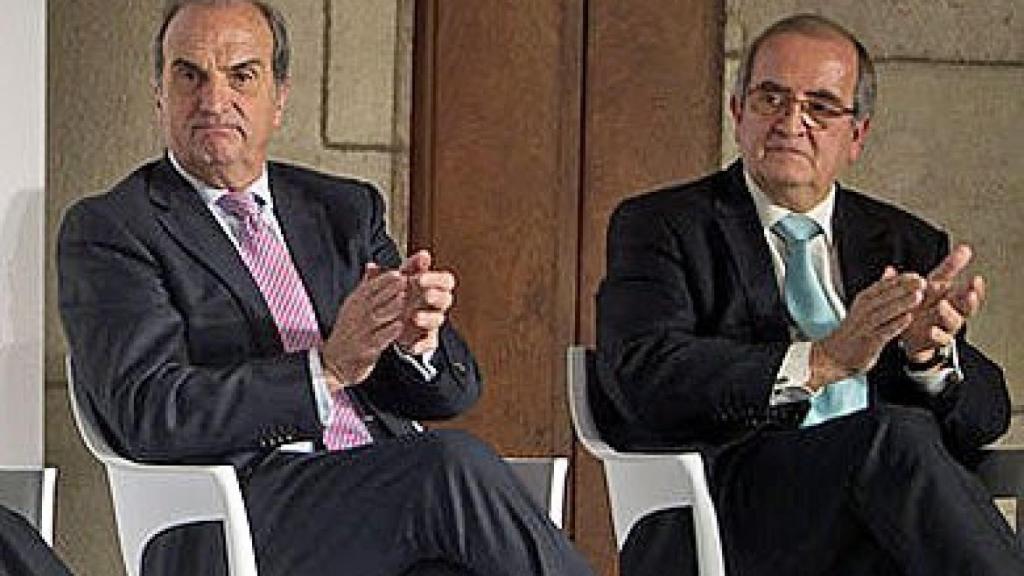 Joaquim Gay de Montellà y Josep González, presidentes de Fomento del Trabajo y de Pimec, respectivamente