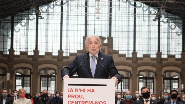 Josep Sánchez Llibre, presidente de Foment, en el acto empresarial en la estación del Norte / PABLO MIRANZO