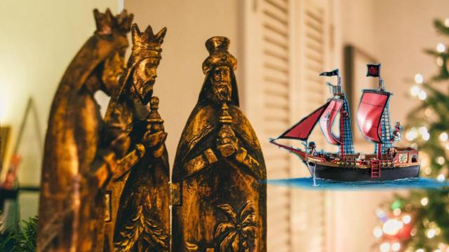 Reyes Magos y Barco Pirata de Playmobil