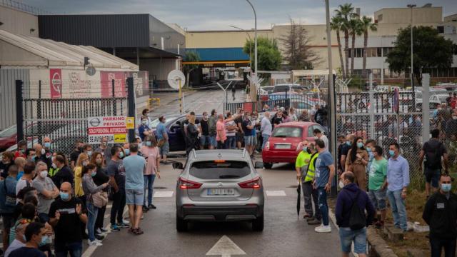 Una movilización de trabajadores en la fábrica de Nissan en la Zona Franca / EP