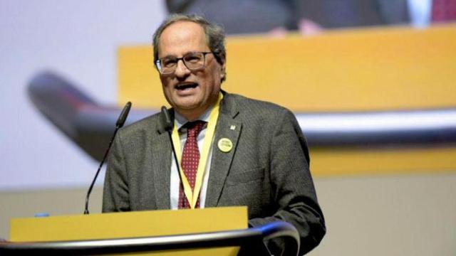 Quim Torra, presidente de la Generalitat, en su intervención en el congreso fundacional de la Crida Nacional per la República / CRIDA