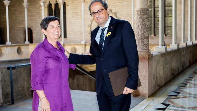 Quim Torra ha recibido esta tarde a Teresa Cunillera, delegada del Gobierno en Cataluña, en el Palau de la Generalitat / EFE