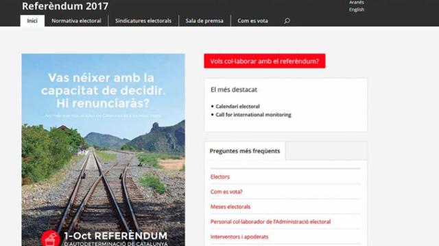 Web del referéndum ilegal del 1-O