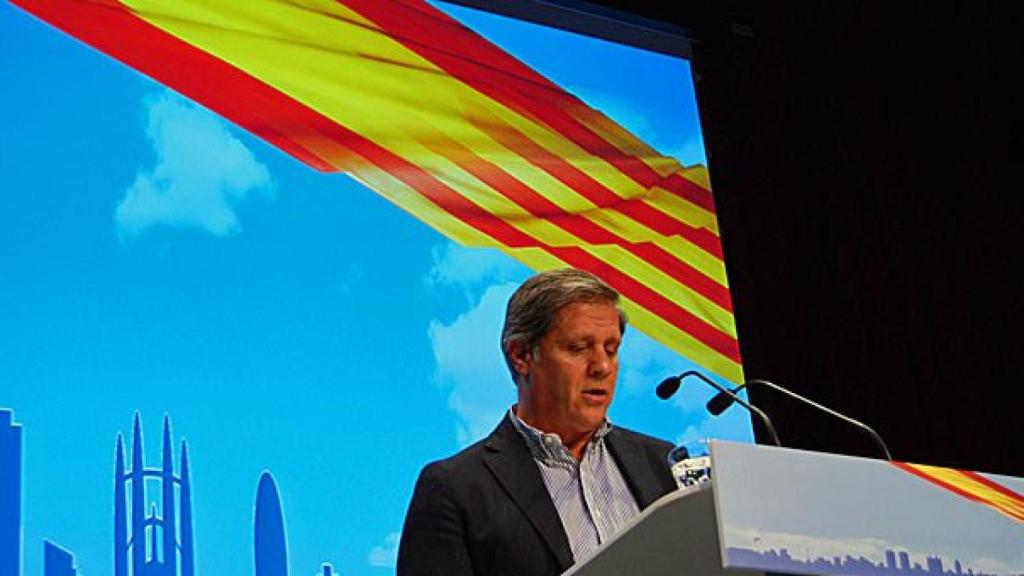 El líder del PP en el Ayuntamiento de Barcelona, Alberto Fernández Díaz, durante su conferencia pronunciada en el Borne Centro Cultural