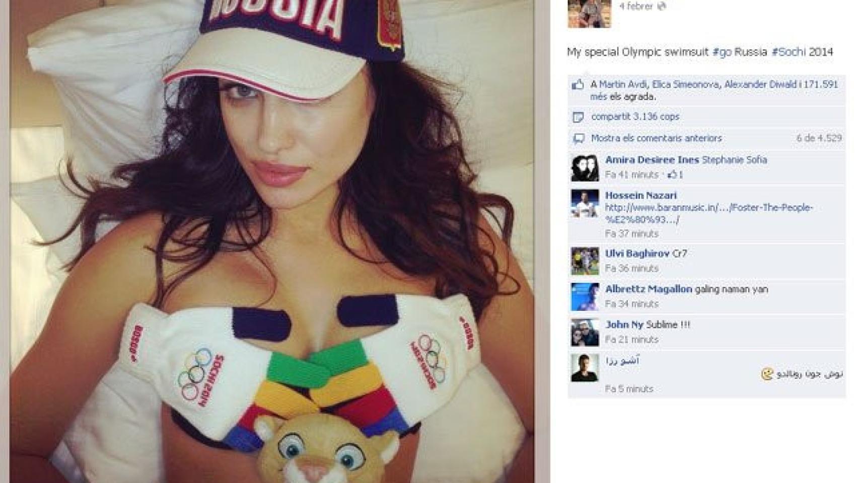 Image de Irina Shayk en su Facebook
