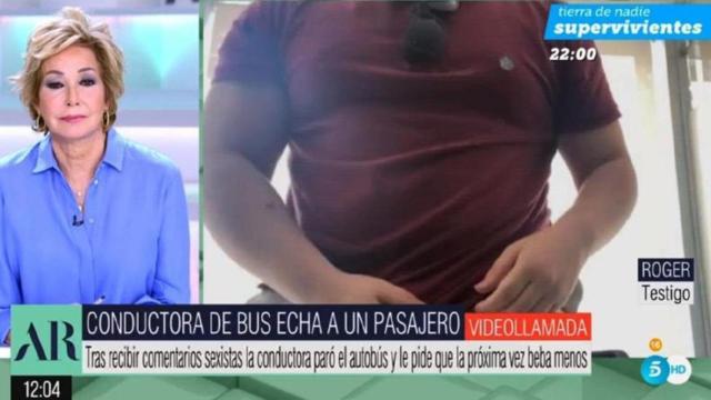 Ana Rosa Quintana y un testigo del incidente en un autobús de Barcelona / MEDIASET