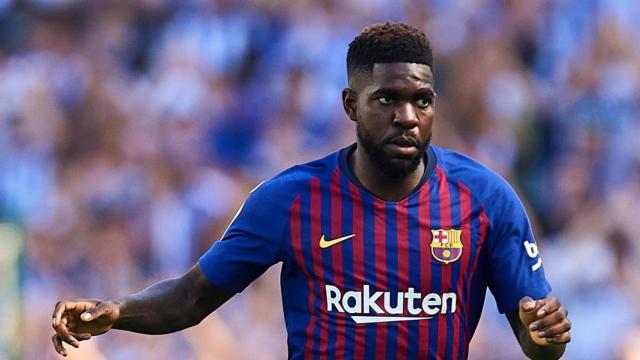 Samuel Umtiti , exjugador del Olympique de Lyon, con el FC Barcelona / EFE