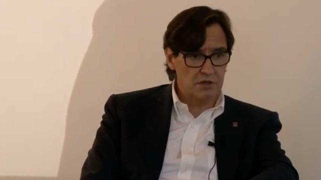 El líder del PSC, Salvador Illa, en su intervención en la escuela de verano de Societat Civil Catalana / CG